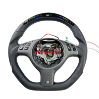 Volant en cuir pleine fleur personnalisé avec LED pour BMW E46, accessoire de voiture haut de gamme
