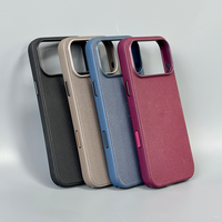 Étui magnétique VAWI L155 en lin texturé pour iPhone 17, avec boutons indépendants, coque TechWoven pour iPhone 16 17 18 Pro Max