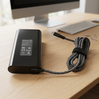 Câble tressé USB-C PD haute puissance 140W pour chargeur d'ordinateur portable avec protection OTP/OVP, compatible avec adaptateur secteur pour ordinateur portable 28V 5A