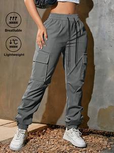<span class=keywords><strong>Pantalon</strong></span> cargo décontracté pour <span class=keywords><strong>femme</strong></span>, imperméable, léger, respirant, multi-poches, finition délavée, logo personnalisable - Product Image 6