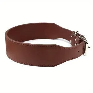 Collar de perro <span class=keywords><strong>grande</strong></span> duradero de 5cm hecho a mano de cuero de microfibra barato de fabricante - Product Image 3