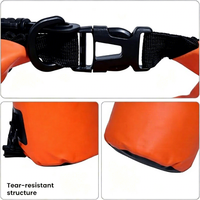 Tas Kering Tahan Air PVC 500D dengan Logo Kustom, Penutup Gulung, dan Tali Bahu untuk Acara Olahraga Luar Ruangan, Promosi, Grosir