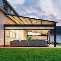 Pergola électrique télescopique en PVC OEM avec capteurs optionnels de vent et de pluie