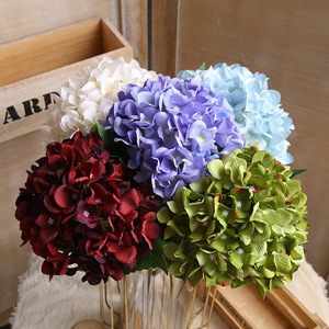 Hydrangeas en soie LUYI-Ivory, fleurs artificielles au toucher réel, Hortensien à grandes feuilles, pour centres de table de mariage et décoration intérieure - Product Image 4
