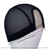 IRUIBEAUTY Filet à cheveux élastique et respirant avec sangle réglable en matériau composite, bonnet de perruque en U noir pour fermeture frontale DIY, usage domestique