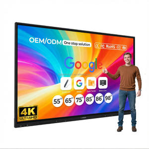 Écran plat interactif de 75 à 110 pouces, 4K UHD, 20 points tactiles, système double Android et Windows, haute luminosité 400 nits, pour les bureaux d'entreprise - Product Image 1