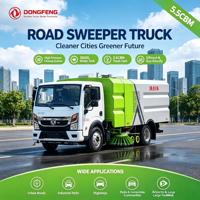 Camion balayeuse de rue Dongfeng 5,5 m³ avec réservoir d'eau de 3000 L pour le nettoyage des routes urbaines