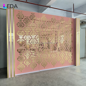 ฉากหลังงานแต่งงานแบบโครงสร้างอลูมิเนียมสีทองหรูหราสไตล์อินเดียสำหรับงานแต่งงาน - Product Image 1