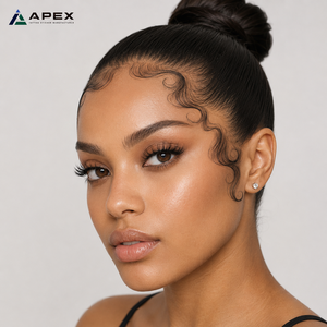 Autocollant <span class=keywords><strong>Tatouage</strong></span> Capillaire Bébé pour Cheveux, Bords Imperméables, Faux Autocollant Temporaire pour Ligne de Cheveux 110x180mm pour Femmes Noires et Perruques en Dentelle - Product Image 4
