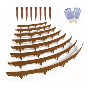 Bordures de jardin en métal flexibles personnalisées avec piquets et jardinières pour aménagement paysager, parterres de fleurs, allées de jardin et allées d'arbres - Product Image 2