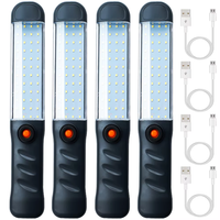 Projecteur LED d'urgence étanche pour réparation automobile, avec base magnétique et crochet de suspension, rechargeable