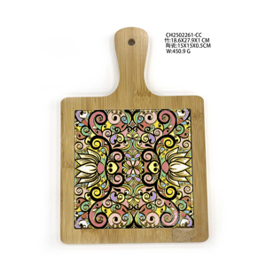 Set di 4 Sottobicchieri <span class=keywords><strong>in</strong></span> <span class=keywords><strong>Ceramica</strong></span> Rotondi Boho Ecologici Personalizzati con Design Stampato, Diametro 20cm, Marca ODM - Product Image 6