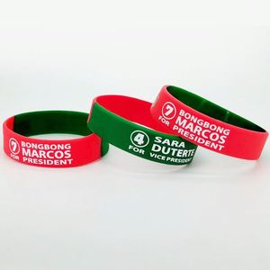 Pulseras y Brazaletes Anchos Personalizados de Calidad a Precio Económico, Colores Segmentados para Eventos Deportivos y Votaciones - Product Image 1