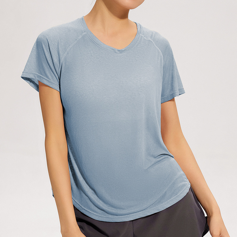 2025 New Quality Short-sleeved Clothes Women's Outdoor Yoga Breathable T-shirt Quick-dry Spandex Sports Mesh Patchwork T Shirt