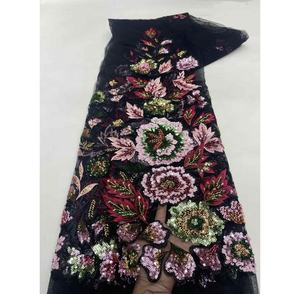 Gran oferta, nuevo diseño de lujo, vestido de novia nigeriano europeo y americano para mujer, vestido de fiesta elegante, encaje con Cuentas francés - Product Image 6