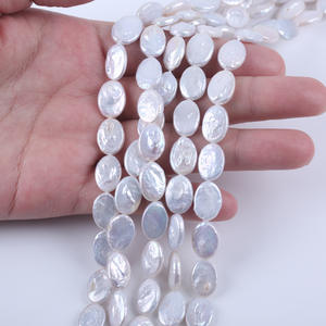 Perlas Barrocas en Forma de Botón Elíptico, Perlas Sueltas Naturales de Agua Dulce de 10 mm, para Collar DIY, Venta al por Mayor - Product Image 4