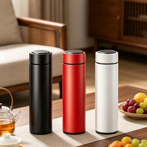 <span class=keywords><strong>Thermos</strong></span> intelligent tendance bleu en acier inoxydable 304, étanche, 500 ml, affichage de la température en temps réel, bouteille isotherme sous vide en acier inoxydable - Product Image 3