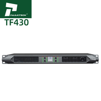 Amplificador de Potencia de Audio Profesional Clase D Paulkitson TF430 SIC, 2 Ohmios, 4X6500W, 1U, Audio de Alta Resolución, Sistema de Altavoces de Sonido Hi-Fi Metálico