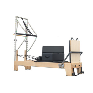 Reformer de Pilates de Madera de Arce Premium con Accesorios Completos y Media <span class=keywords><strong>Torre</strong></span> para Estudios de Pilates Comerciales de Lujo - Product Image 1