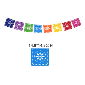 Venta al por mayor <span class=keywords><strong>de</strong></span> decoraciones para fiestas mexicanas coloridas fieltro día muerto Cinco <span class=keywords><strong>de</strong></span> Mayo guirnalda banderas Fiesta cumpleaños Baby Shower fiestas - Product Image 2