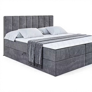 Lit de rangement capitonné de luxe moderne OEM avec vérin hydraulique, écologique, taille King/Queen, lit double pour <span class=keywords><strong>chambre</strong></span> à coucher - Product Image 1