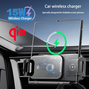 Support de téléphone universel pour voiture <span class=keywords><strong>avec</strong></span> <span class=keywords><strong>chargeur</strong></span> sans fil, support de téléphone à <span class=keywords><strong>induction</strong></span> intelligente, rotation électrique, <span class=keywords><strong>chargeur</strong></span> de téléphone - Product Image 1