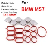 Tapones para reparación de aletas en blanco de remolino diésel, Kit de eliminación con juntas de colector de admisión de aire de 6X33MM, pieza M57 530D 330D 335D X5 X6