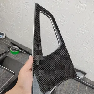Moulures intérieures de console centrale en fibre de carbone, ensemble de 8 pièces pour Audi A6 Avant Allroad C7 2012-2018, amélioration de l'intérieur - Product Image 4
