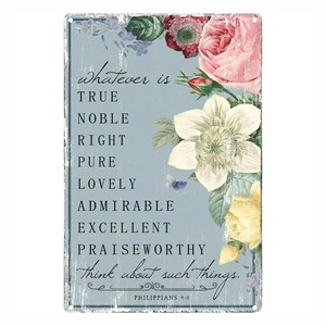 Versets bibliques personnalisés décoration murale chrétienne inspirante en aluminium métal signe Art mural pour la maison bureau chambre cadeaux 8x12 pouces - Product Image 5