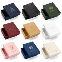 Boîte rigide en papier texturé personnalisé avec estampage à chaud doré, gaufrage, revêtement UV et doublure en éponge pour accessoires photo et emballage cadeau