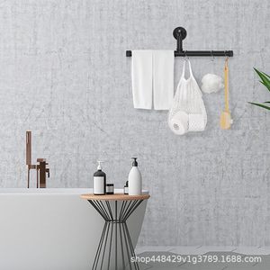 Industrial Style <b>Wall</b> Mounted <b>Coat</b> <b>Rack</b> Heavy Duty Retro Black Metal For Commercial And Residential Use - Product Image 2