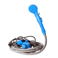 Mise à niveau du tuyau intégré 2200Mah, batterie Rechargeable de 6 pieds, ligne de charge Usb, pomme de douche extérieure, pompe de douche Portable