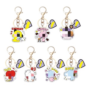 Hot sao Thanh Niên nhóm Acrylic <span class=keywords><strong>Keychain</strong></span> bé Keyring dễ thương túi móc áo người nổi tiếng quà lưu niệm Kpop - Product Image 1