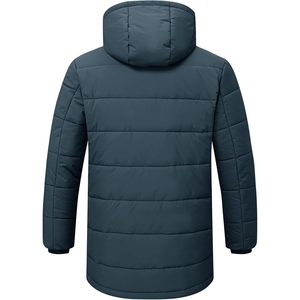 Veste longue matelassée pour homme Rdruko, avec capuche, manteau d'hiver, alternative au duvet, chaude, coupe-vent, résistante à l'eau, 2 voies - Product Image 4