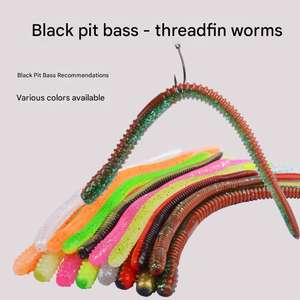 10 pcs/बैग नरम मिट्टी कीड़े के लिए डबल रंग स्विट मछली पकड़ने वाले कीड़े के लिए डबल रंग स्विट मछली पकड़ने वाले कीड़े - Product Image 2