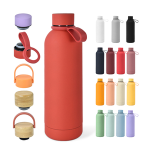 Custom Stainless Steel 500ml Portable Hot Water Bottle Handle Lid Custom Logo Printing 6-12 Hours Thermal Insulation Leak-Proof - Product Image 1