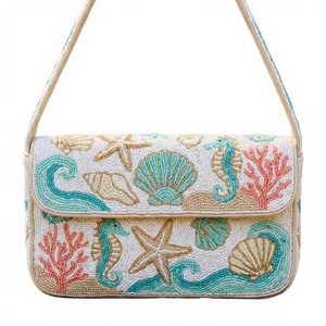 Bolso de Mano Bordado con Cuentas a Bajo Precio para Mujer, Elegante Bolso de Hombro para Atuendos Tradicionales, Ropa Festiva y Moda de Fiesta - Product Image 1