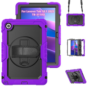 Nouveauté Étuis pour <span class=keywords><strong>tablette</strong></span> <span class=keywords><strong>Lenovo</strong></span> Tab 10.1 2025 TB-311XU K10C avec <span class=keywords><strong>protection</strong></span> d'écran, bandoulière, coque robuste antichoc - Product Image 1