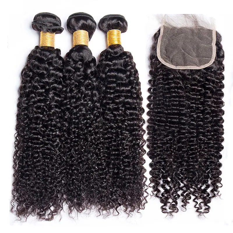 kinky curly natural mink brazilian peruvian raw indian vietnamese burmese cheap human hair weave extension 3 bundle with closure