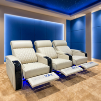 Fauteuil inclinable électrique multifonctionnel en cuir pour cinéma maison, canapé de cinéma inclinable motorisé