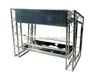 Aluminum Lite Console portable folding DJ booth table with LED light