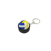 Jouet anti-stress créatif en forme de ballon de sport imprimé en 3D, avec interrupteur mécanique, pour le basketball et le football, porte-clés sensoriel, cadeau