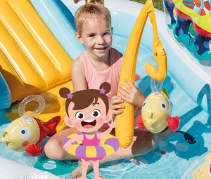 Centro de Juegos Acuáticos Inflable <span class=keywords><strong>Intex</strong></span> 57162 FISHING FUN, 2.18m X 1.88m X 99cm, Tobogán Acuático Inflable - Product Image 3