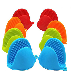 Sarung tangan Oven silikon tahan panas dapur, dudukan panci sarung tangan Oven silikon untuk memasak dapur, kustomisasi - Product Image 1