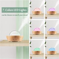 Humidificateur à ultrasons à lumière LED 7 couleurs, diffuseur d'arômes d'huiles essentielles en bois massif, USB grande capacité, pour la maison et le bureau