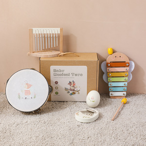 Ensemble d'instruments de musique en bois pour enfants, en promotion, kit de percussion pour l'apprentissage et le développement précoce - Product Image 4