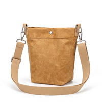 Sac à bandoulière en papier Tyvek à boutons-pression sur mesure avec sangle réglable pour le shopping décontracté en extérieur