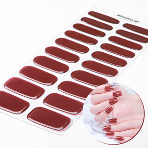 Top bán Rouge màu hồng tinh khiết Gel Nail Strips Chất lượng cao Hema miễn phí lâu dài không thấm nước bán chữ<span class=keywords><strong>a</strong></span> khỏi Gel Nail Sticker - Product Image 5