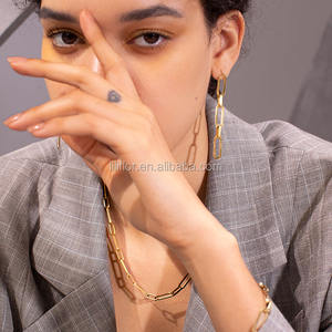 Cadena de Eslabones de Acero Inoxidable Chapada en Oro de 18K al por Mayor, Joyería de Moda, Collares para Mujer, Accesorios, P193039 - Product Image 6