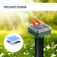 Répulsif Solaire Ultrasonique Transfrontalier en ABS pour Animaux Nuisibles (Souris, Oiseaux, Serpents) d'Extérieur